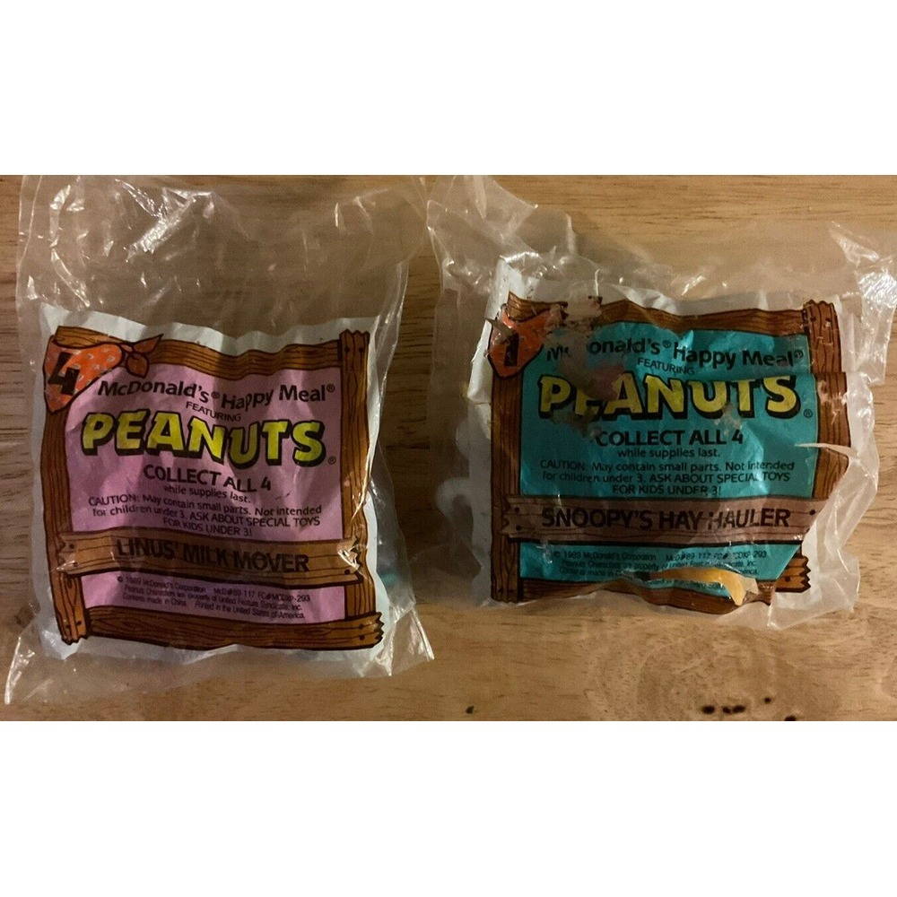 Vintage‎ 1989 McDonald's Happy Meal Peanuts, Linus and Snoopy, NIB
